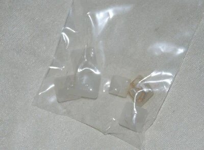 6 Vintage White Ivory Buttons Square Shank (5) 10mm (1) 7mm  - Image 1 of 2