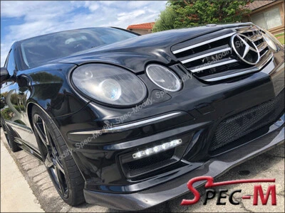 Se adapta a 06-09 Benz W211 E63 AMG CS estilo parachoques delantero labio fibra de carbono CF Foto 1 de 3