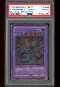 Yu-Gi-Oh! TCG Chimeratech Overdragon Ultimate Rare POTD-EN034 1st Edition PSA 8 - Picture 1 of 2