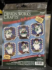 Design Works #14 Count Plastic Canvas Ornament Kit Snowmen