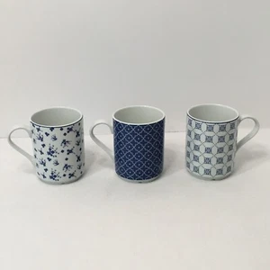Porland Porcelain Blue Passion Set of 3 Coffee Cups Mugs Kupa Takimi NEW - Picture 1 of 10
