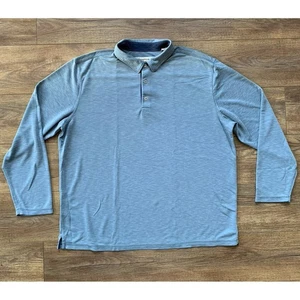 Polo Tommy Bahama uomo XXL blu chiaro manica lunga casual leggera - Foto 1 di 16