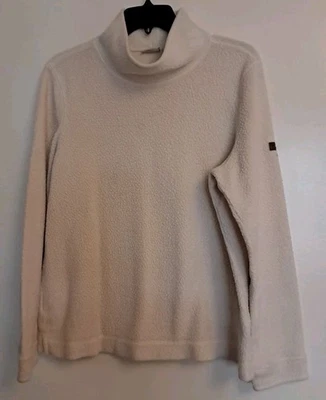 LL Bean Womens Sz Large Reg Cream Long Sleeve Pullover Mock Neck Outdoors Warm - Image 1 of 4