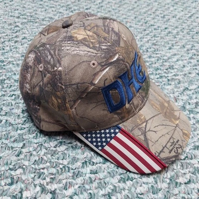 DHE Camouflage American Flag Adjustable Trucker Hat - Image 1 of 4