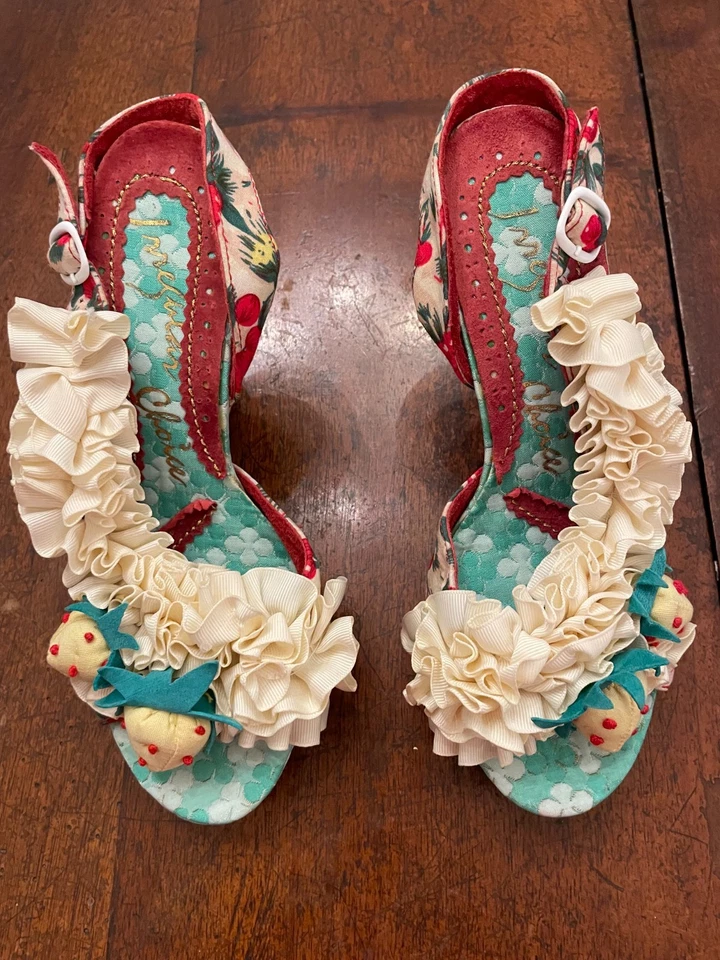 Слингбек Irregular Choice Raspberry Ripples размер США 6,5 евро 36,5 - Изображение 1 из 4