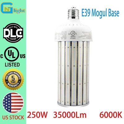 KUKUPPO 250W LED Corn Cob Light 6000K Warehouse Airport High Bay Bulb 1000W MH HID Equal
