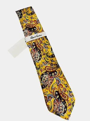ROBERT GRAHAM: LIQUIDACIÓN DE INVENTARIO - 100% SEDA. ORO. SOLO QUEDAN 2 PRECIO DE VENTA SUGERIDO POR EL FABRICANTE: $125 NUEVO CON ETIQUETAS Foto 1 de 4