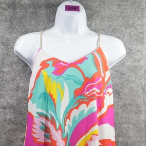 Jude Connally Dress Womens Medium Multicolor Floral Shift Sleeveless Made USA - Picture 1 of 8