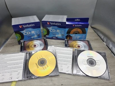 38 Total Verbatim 3/10PK CD-R DIGITAL VINYL, +  8. METAL Gold Silver  New Read - Image 1 of 4