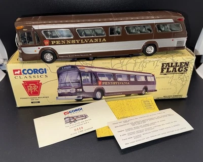 Autobús Corgi Classics 54502 Pennsylvania Railroad GM 5301 - Serie Fallen Flags RARO Foto 1 de 4