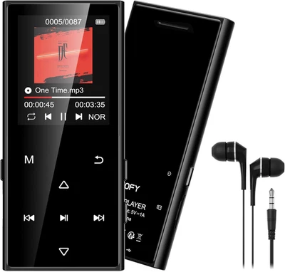 Lettore MP3 Da 128 GB Con Bluetooth 5.3 E Touchscreen Da 1,8 Pollici, Musica Hi- - Immagine 1 di 4