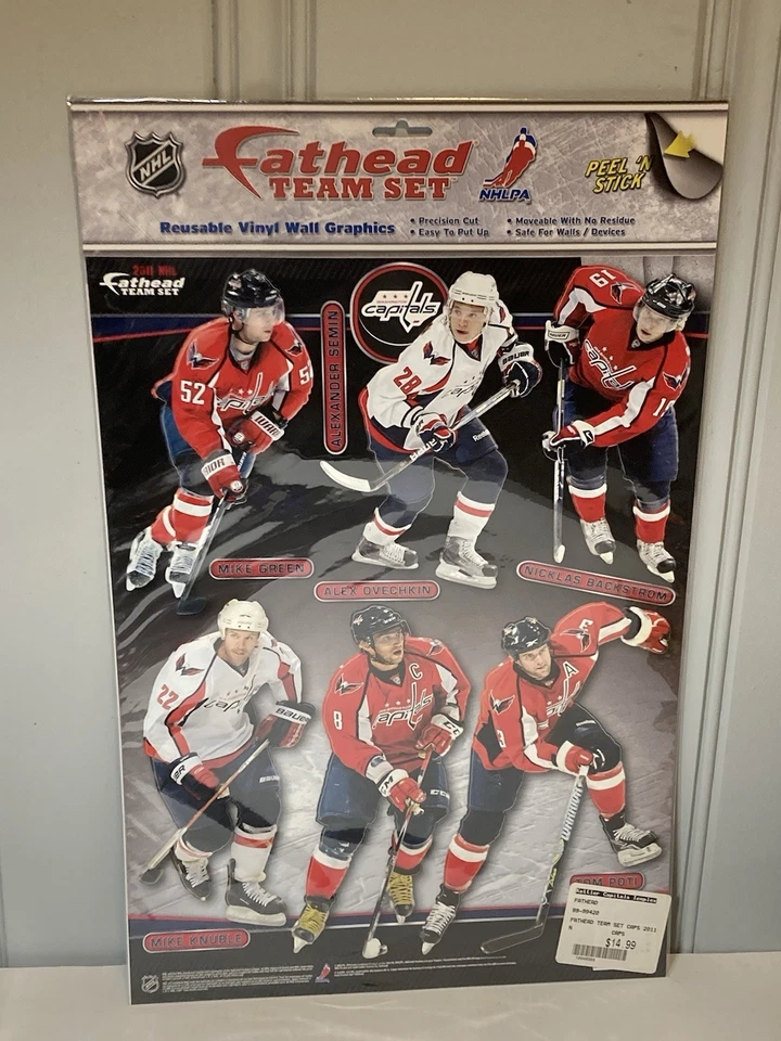 WASHINGTON CAPITALS Hockey FATHEAD CALCOMANÍAS DE PARED CONJUNTO EQUIPO NHL OVECHKIN 2011 NUEVO EN PAQUETE Foto 1 de 4