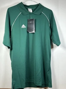 Adidas Training T-Shirt Men's Small Green Short Sleeve Collar NWT Climacool Golf - Picture 1 of 8