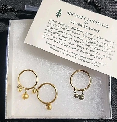 Michael Michaud String of Beads (Size 8) 3 Piece Ring by for Silver Seasons. - Image 1 of 4