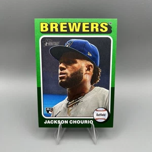 2024 Topps Heritage High Number - Jackson Chourio #632 Green Border (RC) - Picture 1 of 2
