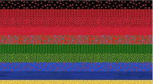 Loralie Medley Cool School Teacher Cotton Fabric Strip Stripe PANEL 24"X44" - Picture 1 of 1