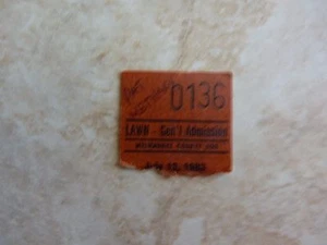 Talón de boleto de concierto usado de Pat Metheny 13 de julio de 1983 - Imagen 1 de 2