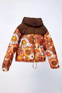 Zara FLORAL PUFFER Hippie JACKET SZ XS - Picture 1 of 7
