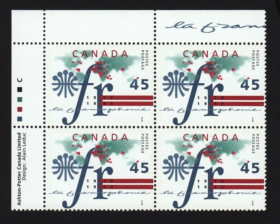 LA FRANCOPHONIE = Canada 1995 #1589 MNH UL BLOCK of 4 - Image 1 of 1