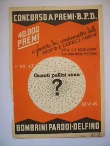 FOGLIETTO BOMBRINI PARODI DELFINO POLVERI E CARTUCCE 1949 ( m14-1) - Imagen 1 de 1