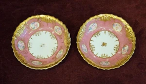 Levi Strauss LS&S Limoges France 2 Bowls 6" Pink Gold - Picture 1 of 8