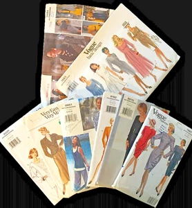 9 Vogue Patterns, All Same Size (18-20-22) Busts 40-42-44" Vtg 90's ALL UNCUT - Picture 1 of 21
