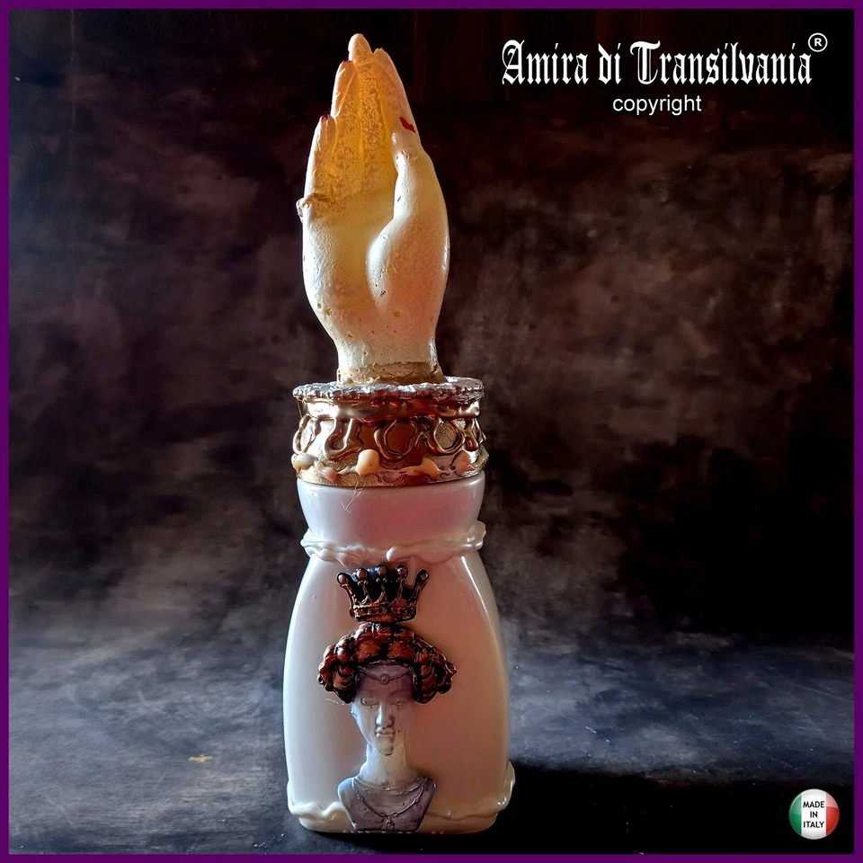 decorazioni casa bambola castello vaso vintage da collezione mano regina corona - Immagine 1 di 4