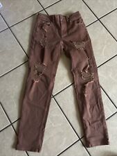 American Eagle Super Stretch Tomgirl Jeans Womens Size 0 X-Long Pink Denim NWT
