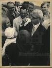 1970 Press Photo Arthur Goldberg speaks with supporters in Troy, New York