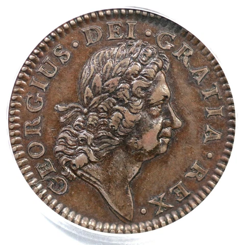 1724 PCGS XF 45 Hibernia Halfpenny Colonial Copper Coin 1/2p Cover