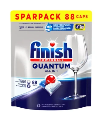 Finish Powerball Quantum All-in-1 Regular Geschirrspültabs Spülmitteltabs 88 Cap - Bild 1 von 4