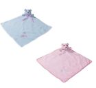 ZANIES Snuggle Bear Blanket Dog Toy Cute Soft Puppy Squeaker Fleece Pink or Blue