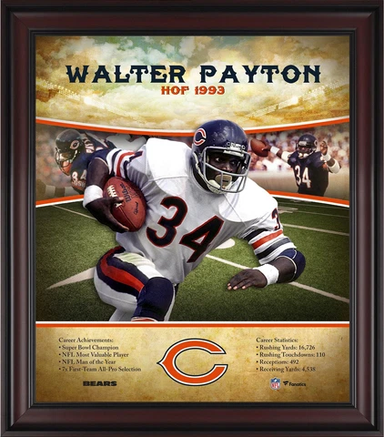 Walter Payton Bears Framed 15x17 Hall of Fame Career Profile Cover