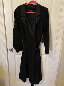 NWT Jason Wu Eloquii Black Long Coat - Size 22 - Picture 1 of 7