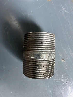 1-1/4" x Close  Threaded NPT Nipple Sch40 304 Stainless Steel - Image 1 of 4