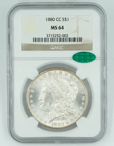 1880-CC NGC & CAC MS64 Morgan Silver Dollar - Picture 1 of 3