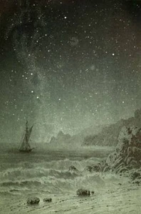 Lithographie LE CIEL ÉTOILÉE AUSTRAL EN BORD de MER Tirage original de 1877 - Imagen 1 de 2