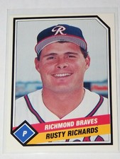 1989 CMC RICHMOND BRAVES RUSTY RICHARDS CARD #7