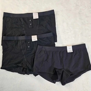 Pantalones Cortos Auden 3pk Surtidos Niño Mujer Medianos Elastizados Negros - Imagen 1 de 12