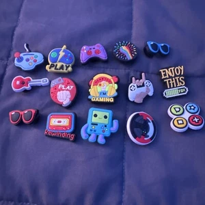 15+ Mixed PVC Shoe Charm Lot, Pride, Gamer Fit for Croc Jibbitz Wristband - Picture 1 of 1