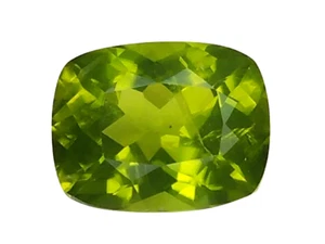 3.225CTS AWE-INSPIRING TOP LUSTER GREEN NATURAL PERIDOT CUSHION LOOSE GEMSTONES - Imagen 1 de 3
