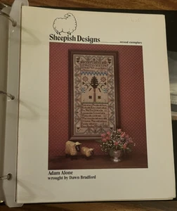 Sheepish Designs Adam Alone Sampler Cross Stitch Pattern Dawn Bradford - Picture 1 of 5