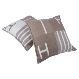 Hermes Kissen Avalon Vibration Naturel 2er Set Neu mit Schläfern - Bild 1 von 10