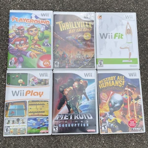 Nintendo Wii Lot of 6 Video Games Playground, Thrillville, Metroid All Complete - Picture 1 of 4
