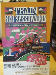 TRAIN | REO SPEEDWAGON Tour 2024 Ltd Ed New RARE Tour Poster - Picture 1 of 1