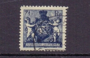 LIECHTENSTEIN 1921 7½r INDIGO PERF 12½ SG51A USED CAT £50 - Picture 1 of 2