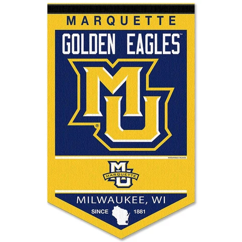 Marquette Golden Eagles Heritage Logo History Banner Pennant Cover