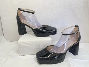 BP Fynn Ankle Strap Platform Pumps Size 14 Woman, 12 Men’s  Black Heels - Picture 1 of 11