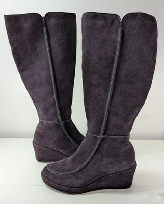 FAT FACE Jura Wedge Boot Purple Suede Wedge Size UK 5 EU 38 Very Good Condition  - Image 1 of 4