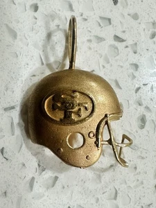 Vtg Mark Anthony 1.9g 14K Yellow Gold San Fransico 49ers Football Helmet Pendant - Picture 1 of 10